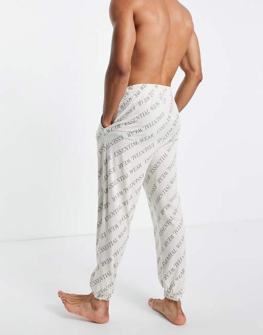 ASOS DESIGN – Domowe joggersy oversize we wzór na całej powierzchni, 2 z 4