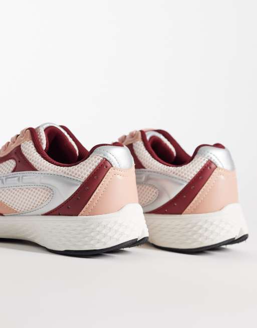 ASOS DESIGN – Doodle – Bordowo-różowe sznurowane buty sportowe, 5 z 5