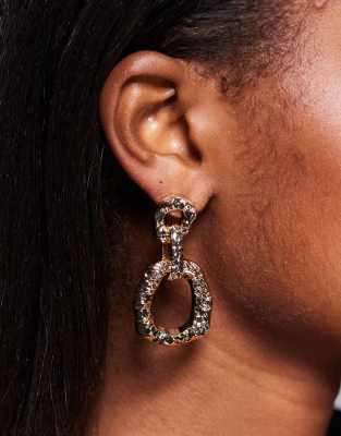 Asos Design Door-knocker Earrings In Gold