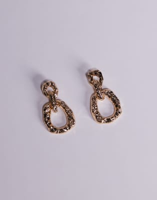 Asos Design Door-knocker Earrings In Gold