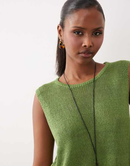 ASOS DESIGN - Doorschijnend hemdje met A-lijn in groen, 3 van 4