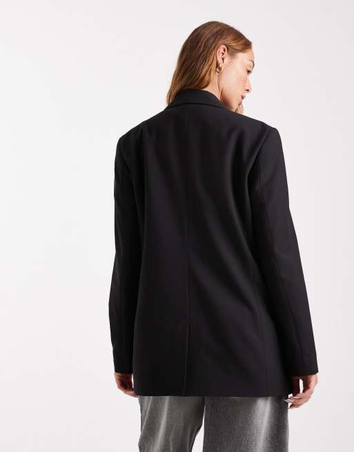 ASOS DESIGN – Dopasowana czarna marynarka o luźnym kroju, 4 z 4