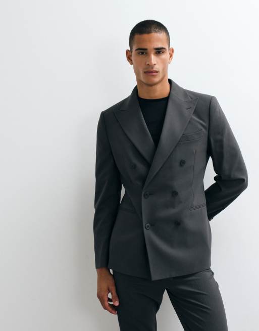 ASOS DESIGN – Ciemnoszary zwężany garnitur, 2 z 3