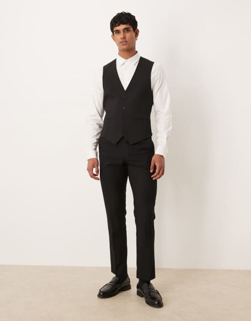 ASOS DESIGN - Dopasowana kamizelka w kolorze czarnym, 2 z 5
