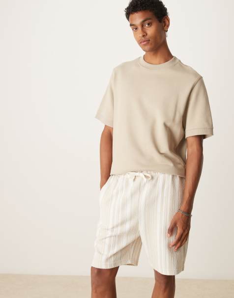 ASOS DESIGN – Dopasowane beżowe szorty o długości 17 cm - view 1