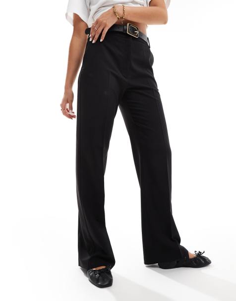 ASOS DESIGN – Dopasowane czarne spodnie o prostym kroju - view 1