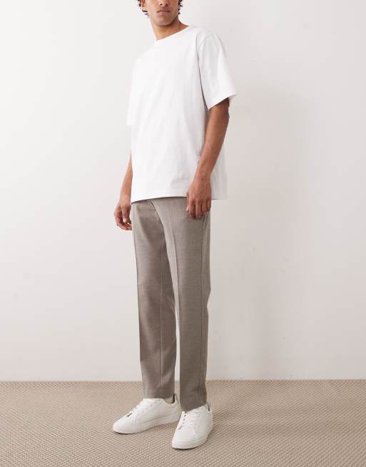 ASOS DESIGN – Dopasowane flanelowe spodnie w szarym melanżowym kolorze, 2 z 5