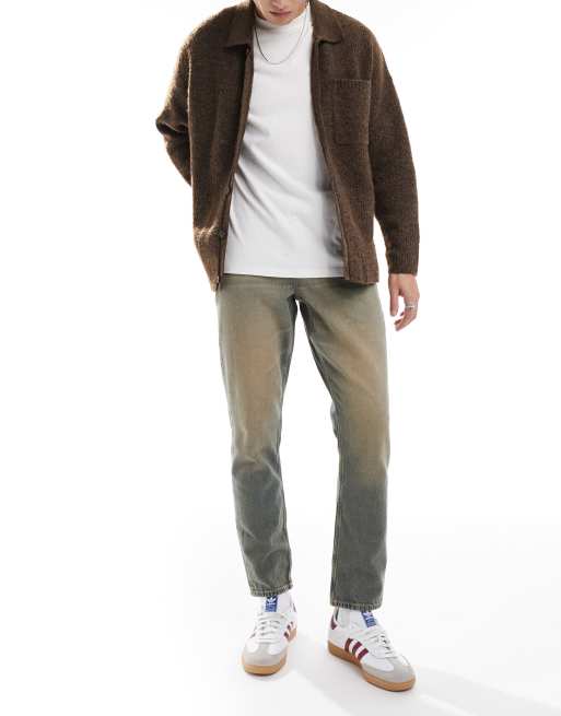 ASOS DESIGN – Dopasowane jeansy z cieniowaniem