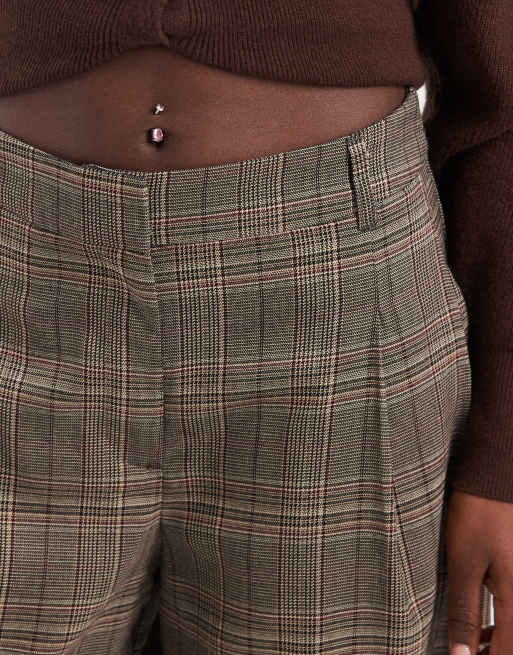ASOS DESIGN dopasowane kuloty z wysokim stanem w kratę tartan, 5 z 5