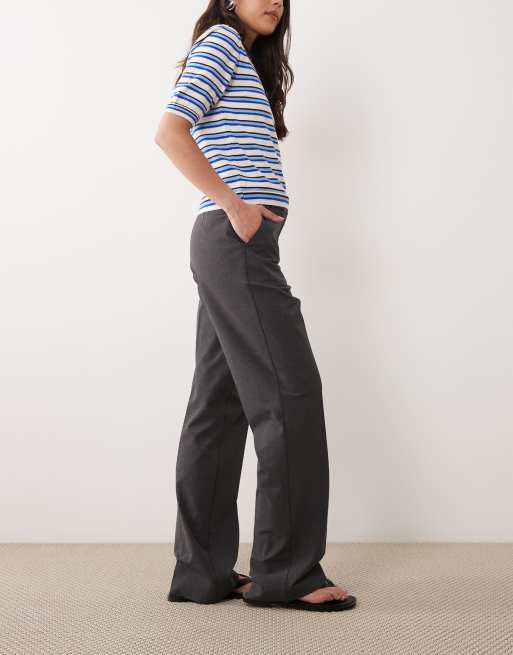ASOS DESIGN dopasowane spodnie slim straight w kolorze charcoal marl, 2 z 5