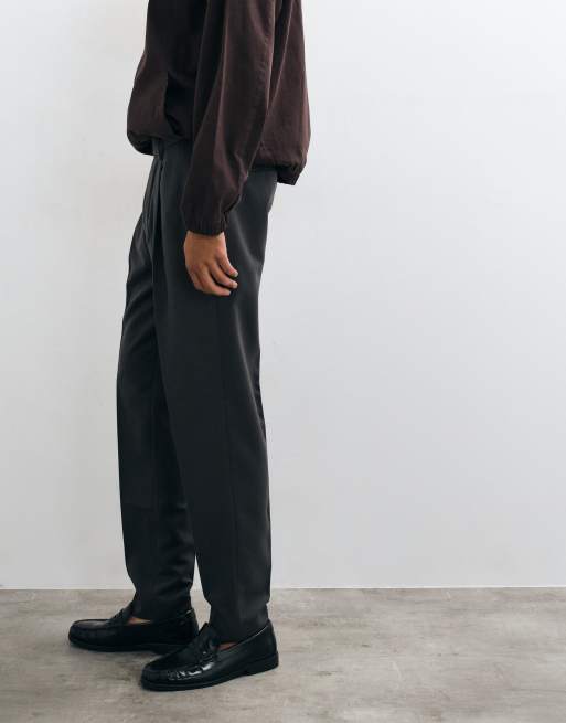 ASOS DESIGN dopasowane spodnie zwężane w kolorze antracytowym, 2 z 5