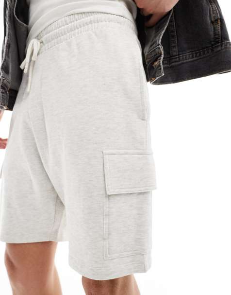 ASOS DESIGN – Dopasowane szorty bojówki w szarym melanżowym kolorze - view 1