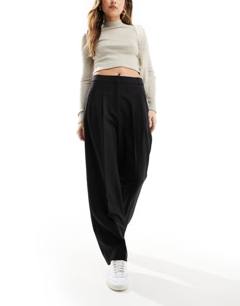 ASOS DESIGN – Dopasowane zwężane spodnie w czarnym kolorze - view 1