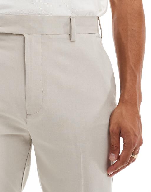 ASOS DESIGN – Dopasowane zwężane spodnie w kolorze écru, 3 z 5