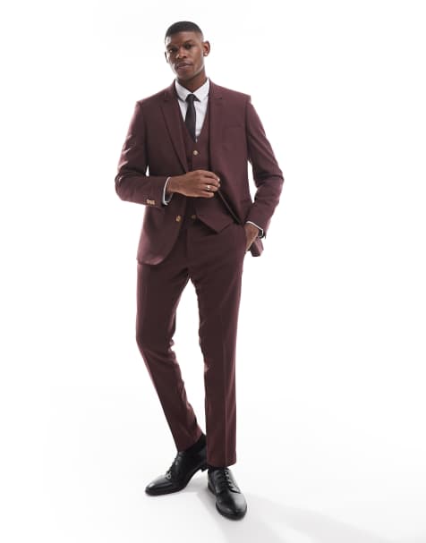 ASOS DESIGN – Dopasowany brązowy garnitur - view 1