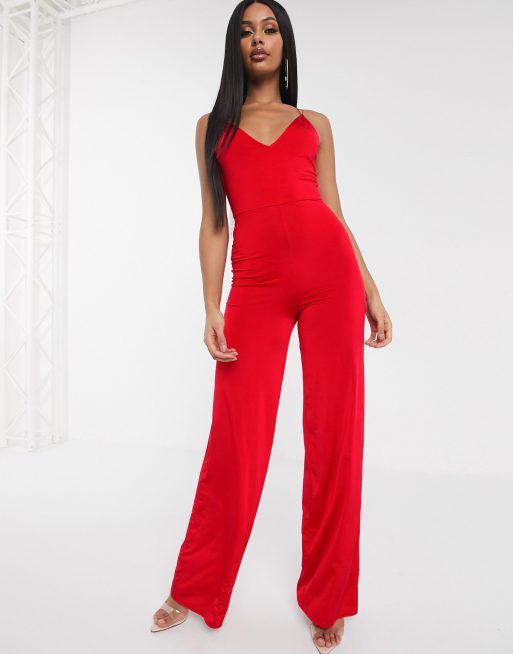 ASOS DESIGN – Dopasowany kombinezon z elastycznymi ramiączkami