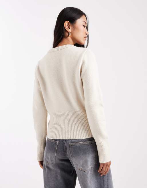 ASOS DESIGN – Dopasowany puszysty dzianinowy kardigan, 2 z 4