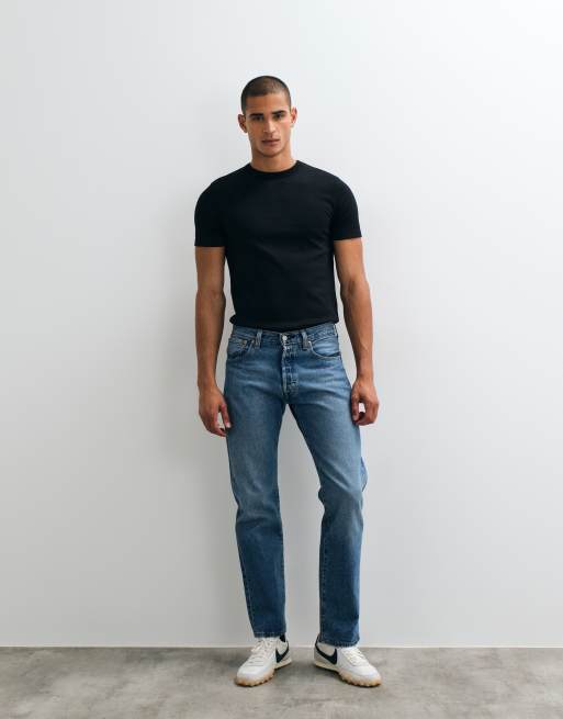 ASOS DESIGN dopasowany T-shirt interlock w czerni, 3 z 5