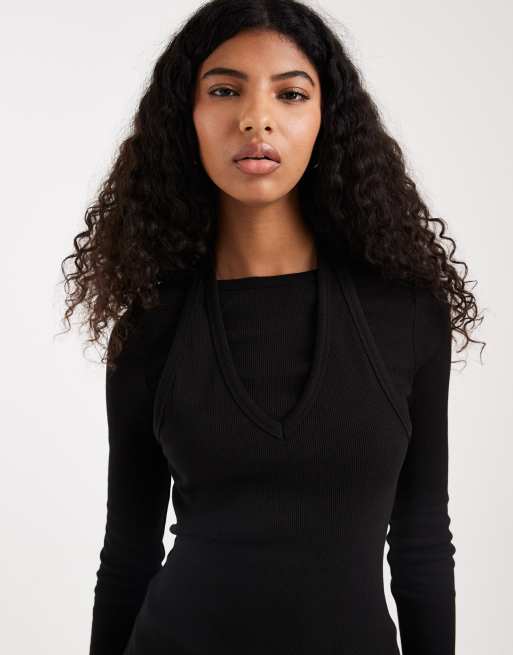 ASOS DESIGN – Doppellagiges, langärmliges Oberteil, 3 von 4