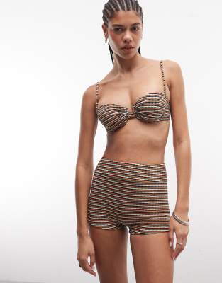 Asos Design Dori Bikini Shorts In Multi