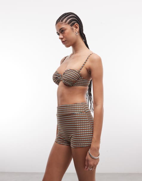 ASOS DESIGN - Dori - Bikinishorts med solnedgangsstriber - view 1