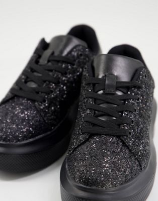 Chaussures Dorina - Baskets à semelle chunky - Noir scintillant