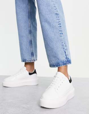 asos white platform trainers