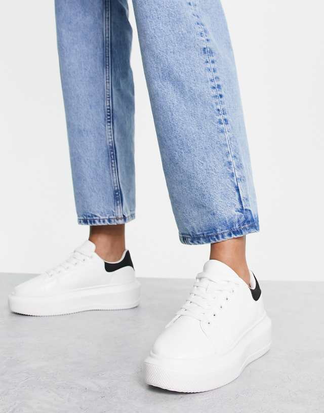 ASOS DESIGN Dorina chunky sole sneakers in white