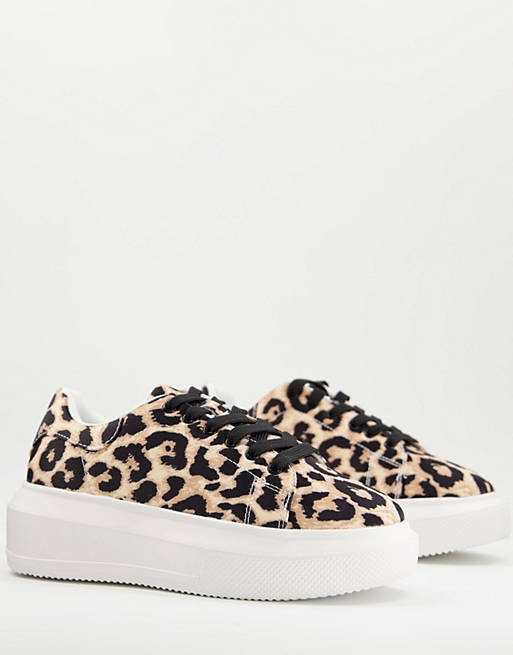 Women Trainers/Dorina chunky sole trainers in leopard 
