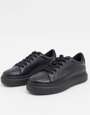 asos design doro chunky lace up sneakers in white