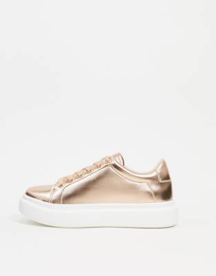 asos gold trainers