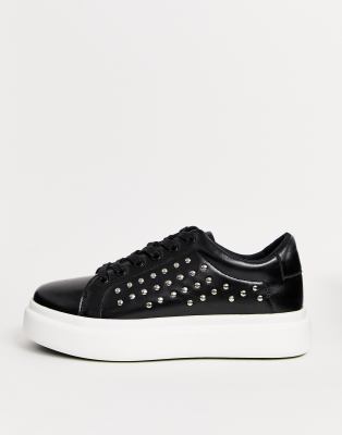 black studded trainers