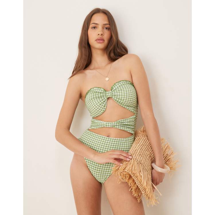 【SUNDAY MOORE】Shabby Checkerboard Tankini ★Green 208250515-1-green?$n_750w$&wid