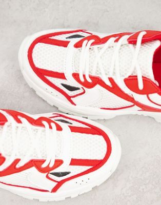 Chaussures Dorri - Baskets en tulle - Blanc & rouge