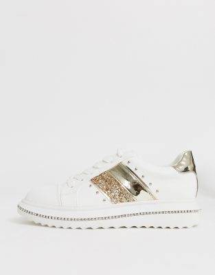 asos gold trainers