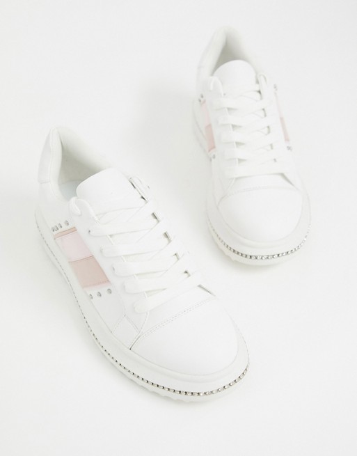 ASOS DESIGN Dote chunky trainers with studs in white