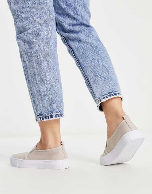 ASOS DESIGN – Dotty – Graue Leinenschuhe zum Heineinschlüpfen in weiter Passform, 2 von 4