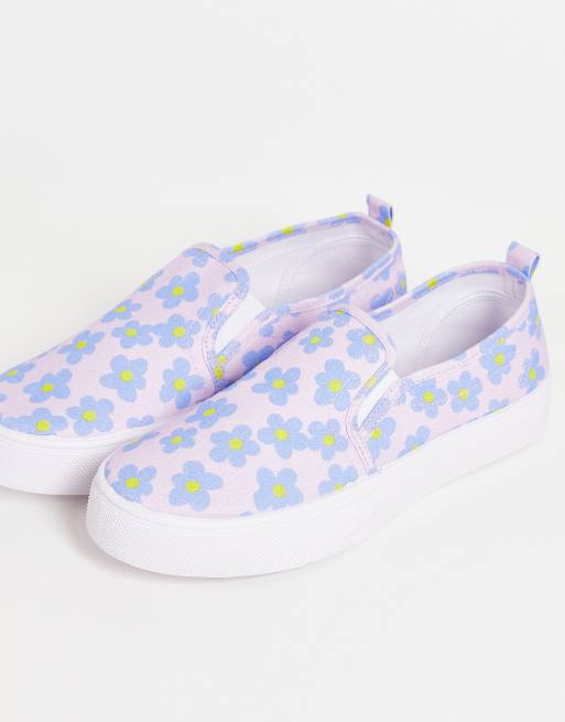ASOS DESIGN - Dotty - Scarpe di tela a fiori multicolore