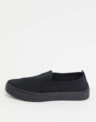 asos black plimsolls