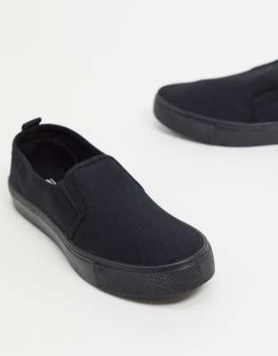asos black plimsolls