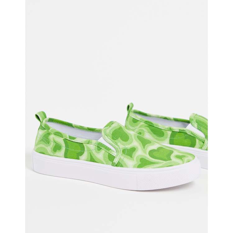 Lime store green plimsolls