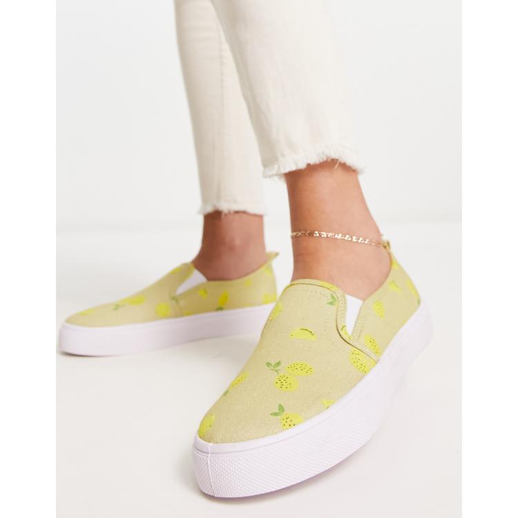 Yellow best sale plimsolls womens