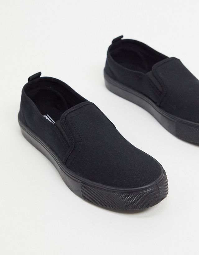 ASOS DESIGN Dotty slip on sneakers in black