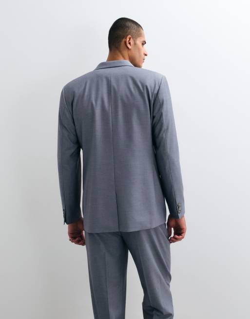 ASOS DESIGN - Double-breasted colbert met normale pasvorm in blauw, 5 van 5
