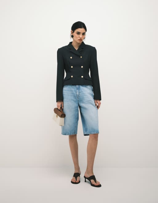 ASOS DESIGN - Double breasted gekrompen blazer, 2 van 4
