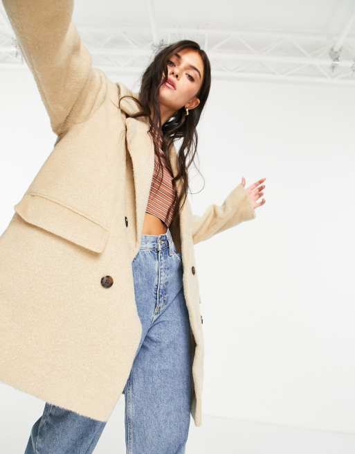 ASOS DESIGN - Double breasted jas in camel