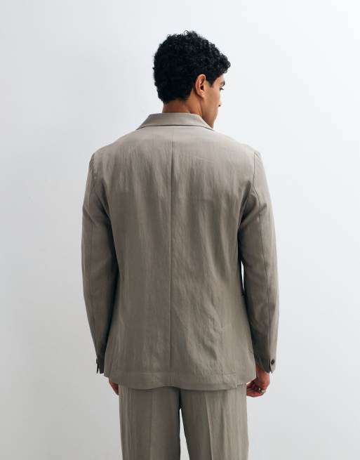 ASOS DESIGN double breasted regular suit blazer in dark green, 5 of 5