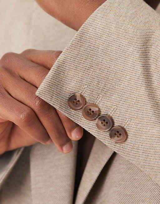ASOS DESIGN double breasted regular suit jacket in beige ASOS DESIGN double breasted regular suit jacket in beige