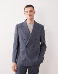 ASOS DESIGN double breasted regular suit jacket in blue