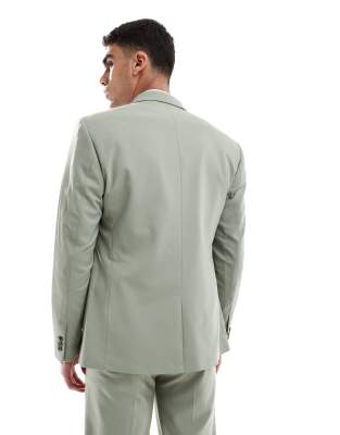 Asos Design Double Breasted Regular Suit Jacket